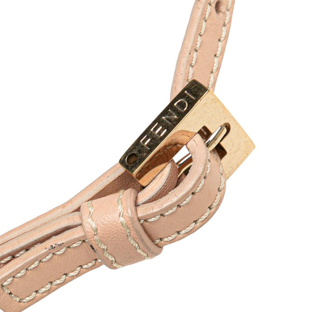 Fendi B Fendi Pink Canvas Fabric Zucchino Crossbody Italy