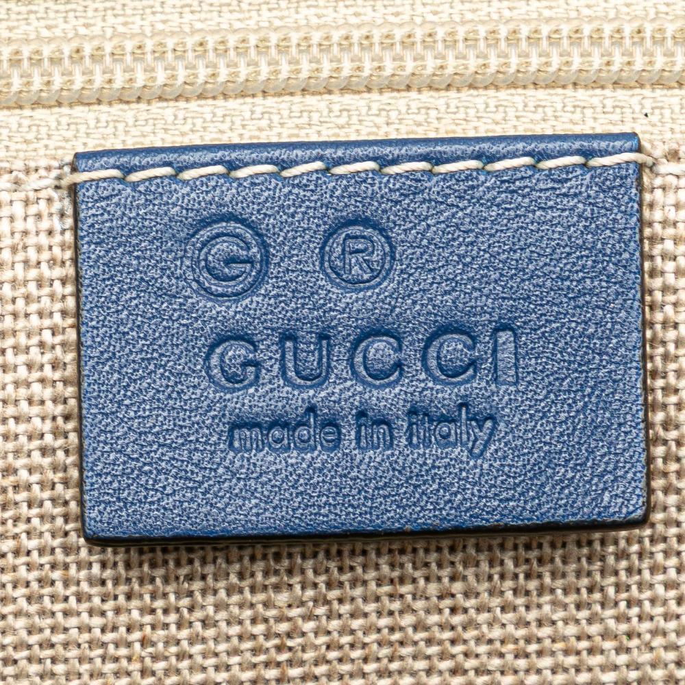 Gucci B Gucci Blue Calf Leather Small Microguccissima Joy Satchel Italy