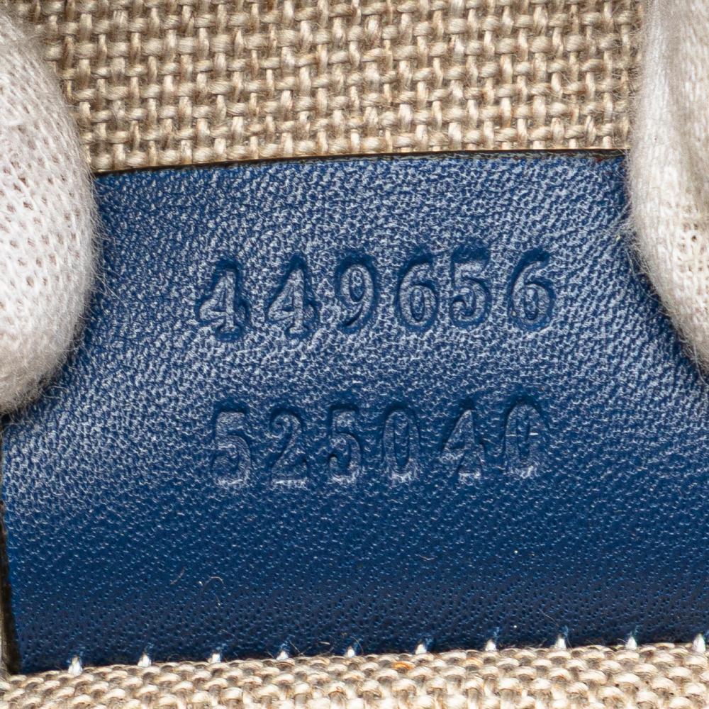 Gucci B Gucci Blue Calf Leather Small Microguccissima Joy Satchel Italy