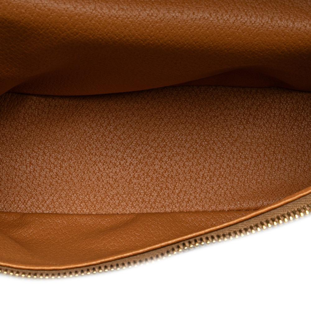 Celine B Celine Brown Coated Canvas Fabric Macadam Vanity Bag Italy