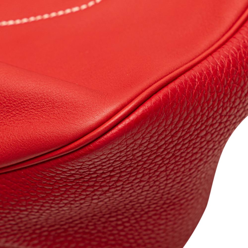 Hermès AB Hermès Red Calf Leather Taurillon Clemence and Swift Virevolte 24 France