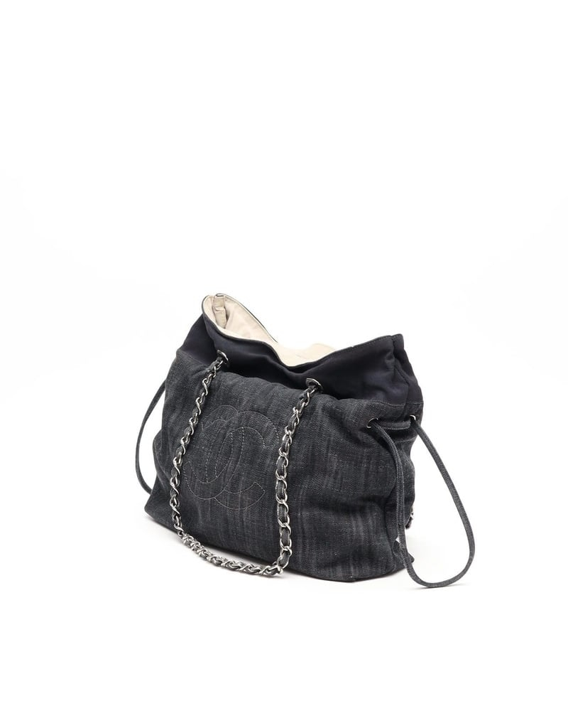 Chanel Denim CC Chain Tote Bag