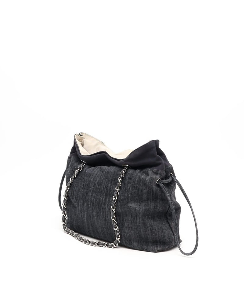 Chanel Denim CC Chain Tote Bag