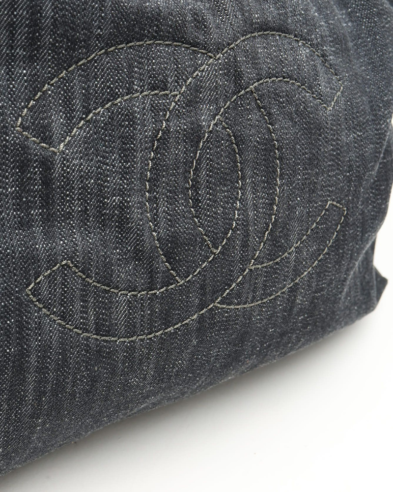 Chanel Denim CC Chain Tote Bag