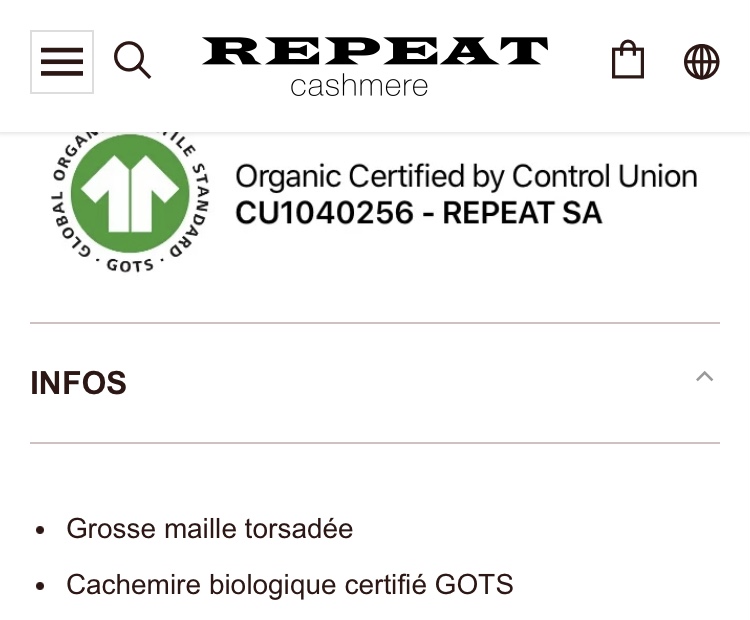 Repeat Strickjacke mit Zopfmuster Silver Edition