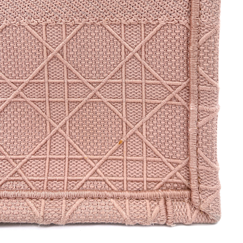 Christian Dior Book Tote Medium Embroidery Canvas Bag Pink