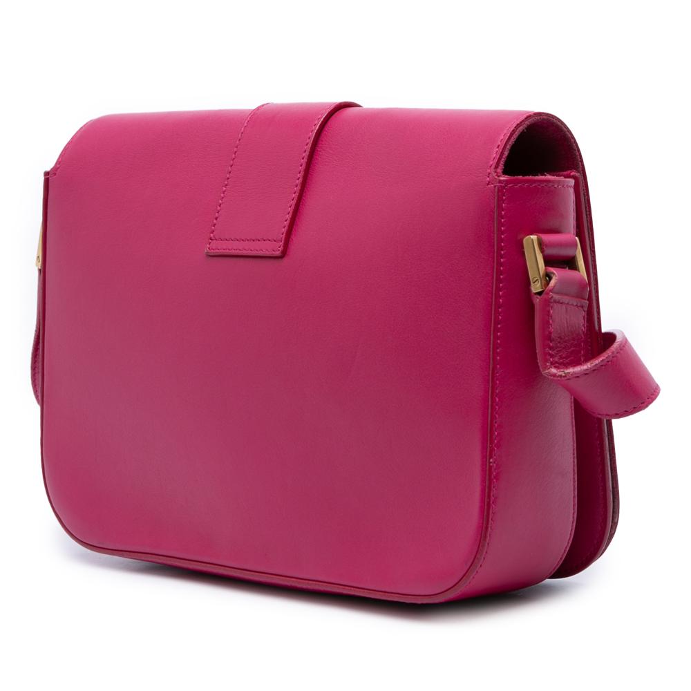 Saint Laurent B Saint Laurent Pink Dark Pink Calf Leather Chyc Y Ligne Crossbody Italy