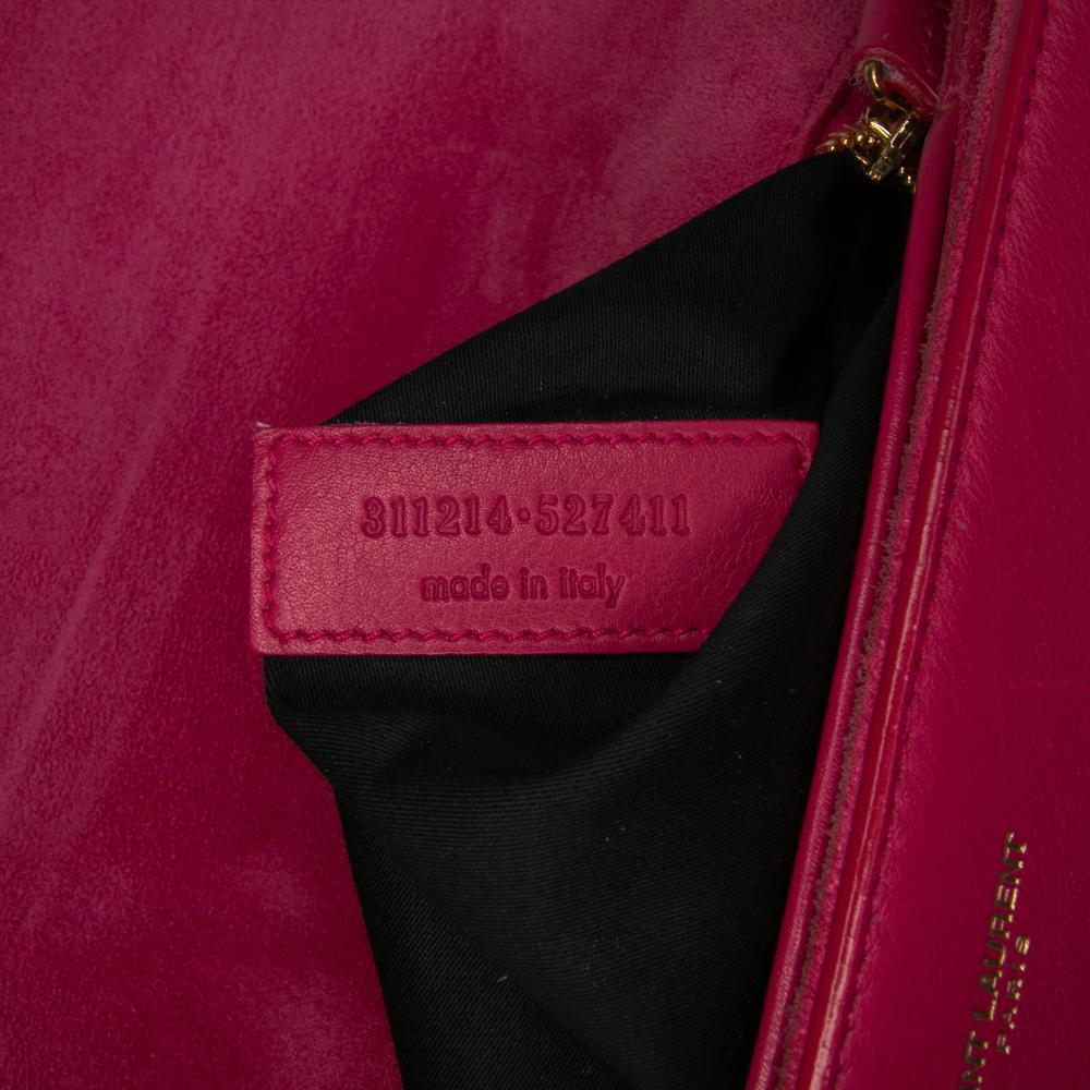 Saint Laurent B Saint Laurent Pink Dark Pink Calf Leather Chyc Y Ligne Crossbody Italy