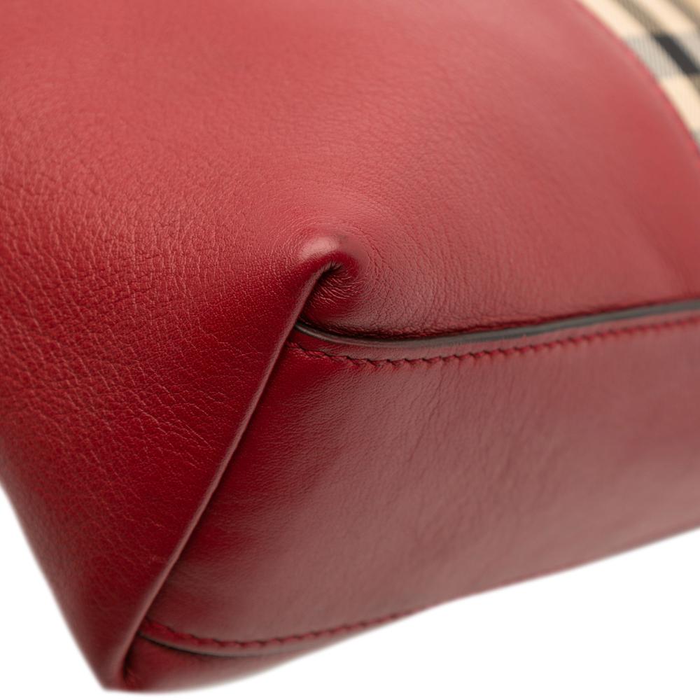 Burberry B Burberry Brown Beige Coated Canvas Fabric Haymarket Check Chichester Crossbody Italy