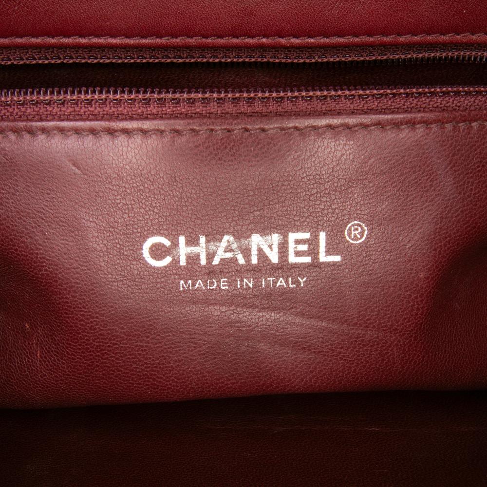 Chanel B Chanel Red Dark Red Calf Leather CC Stitched skin Chain Flap Italy