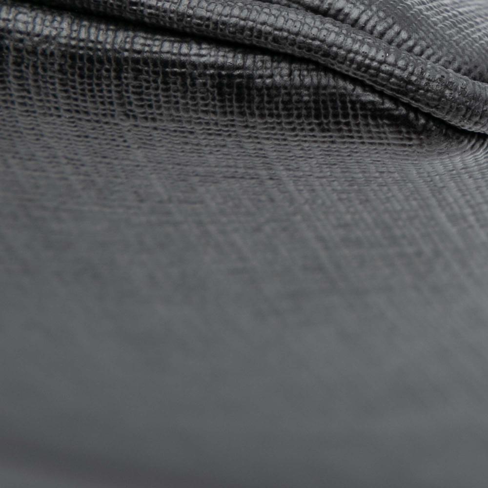 Fendi B Fendi Black Coated Canvas Fabric Zucchino Charm Zip Crossbody Italy