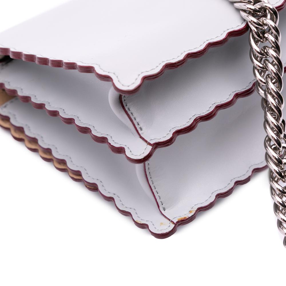 Fendi B Fendi Purple Light Purple Calf Leather Small Studded Scalloped Kan I Italy