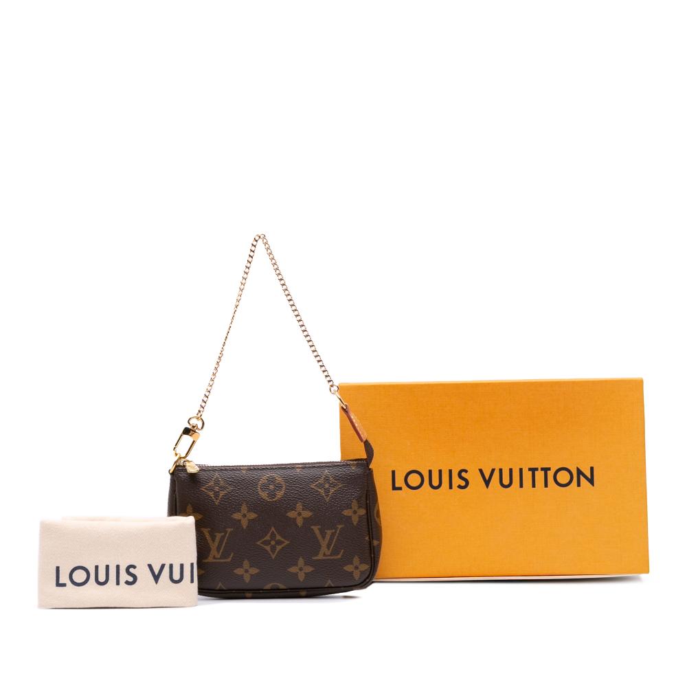 Louis Vuitton AB Louis Vuitton Brown Monogram Canvas Canvas Monogram Mini Pochette Accessoires France