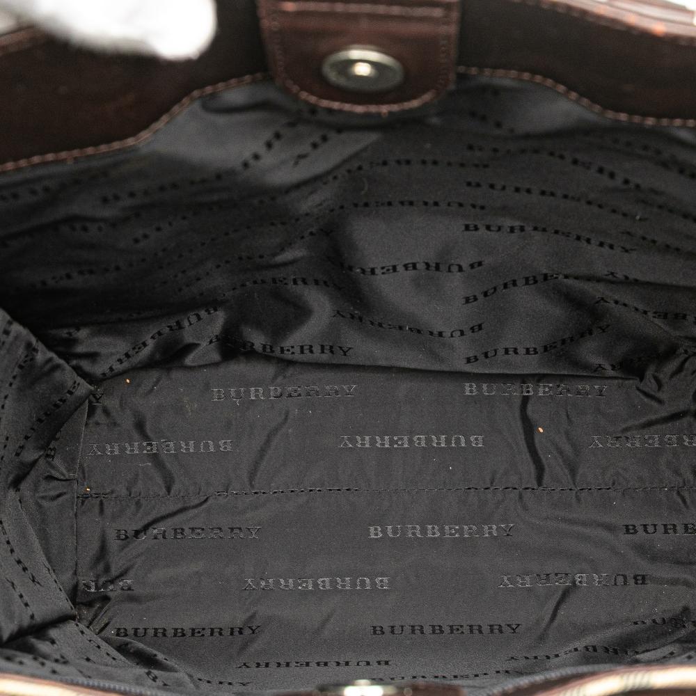 Burberry B Burberry Brown Beige Canvas Fabric House Check Tote United Kingdom