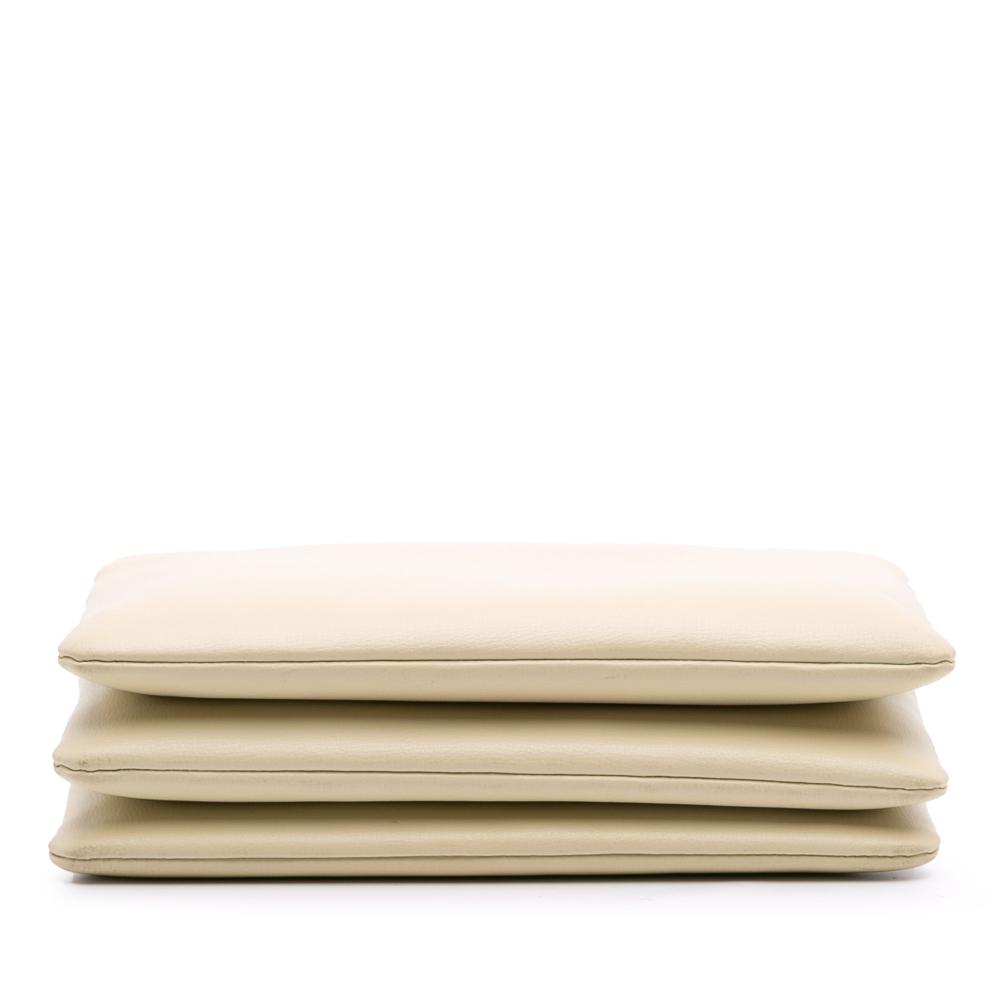 Celine B Celine Brown Beige Lambskin Leather Leather Large Lambskin Trio Crossbody Italy