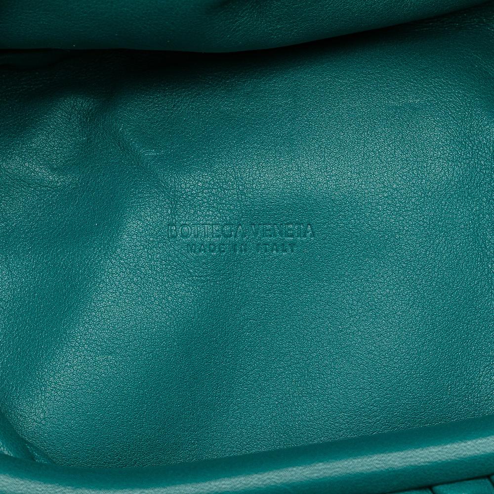 Bottega Veneta AB Bottega Veneta Blue Turquoise Lambskin Leather Leather Lambskin Belt Chain Pouch Italy