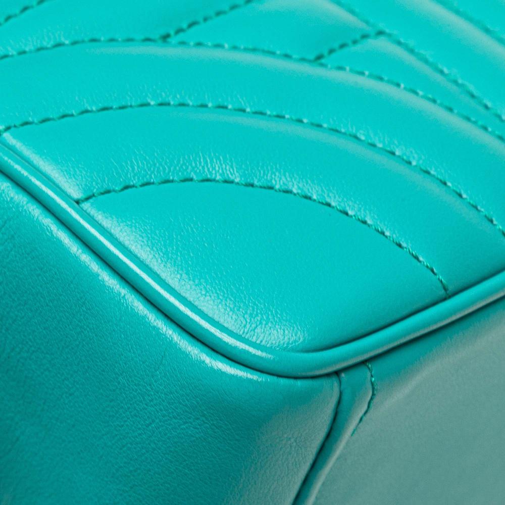 Prada AB Prada Blue Turquoise Calf Leather Soft Diagramme Camera Bag Italy