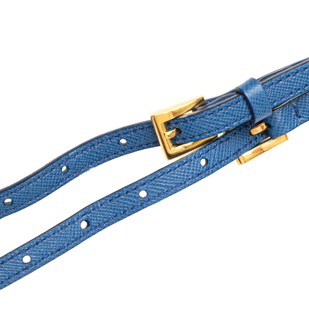 Prada B Prada Blue Nylon Fabric Tessuto Fiocco Bow Crossbody Italy