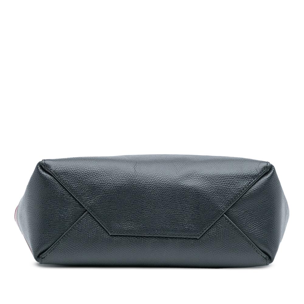 Celine B Celine Red with Black Calf Leather Small Bicolor Vertical Cabas Italy