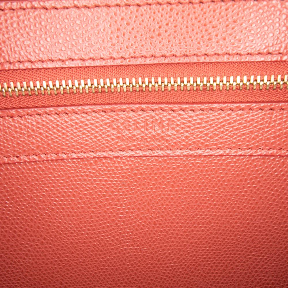 Celine B Celine Red with Black Calf Leather Small Bicolor Vertical Cabas Italy
