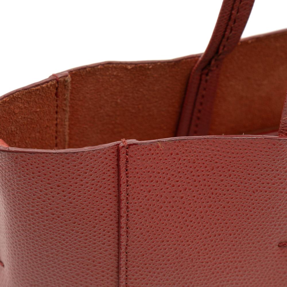 Celine B Celine Red with Black Calf Leather Small Bicolor Vertical Cabas Italy