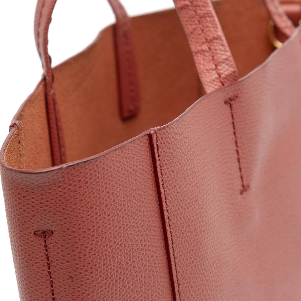 Celine B Celine Red with Black Calf Leather Small Bicolor Vertical Cabas Italy