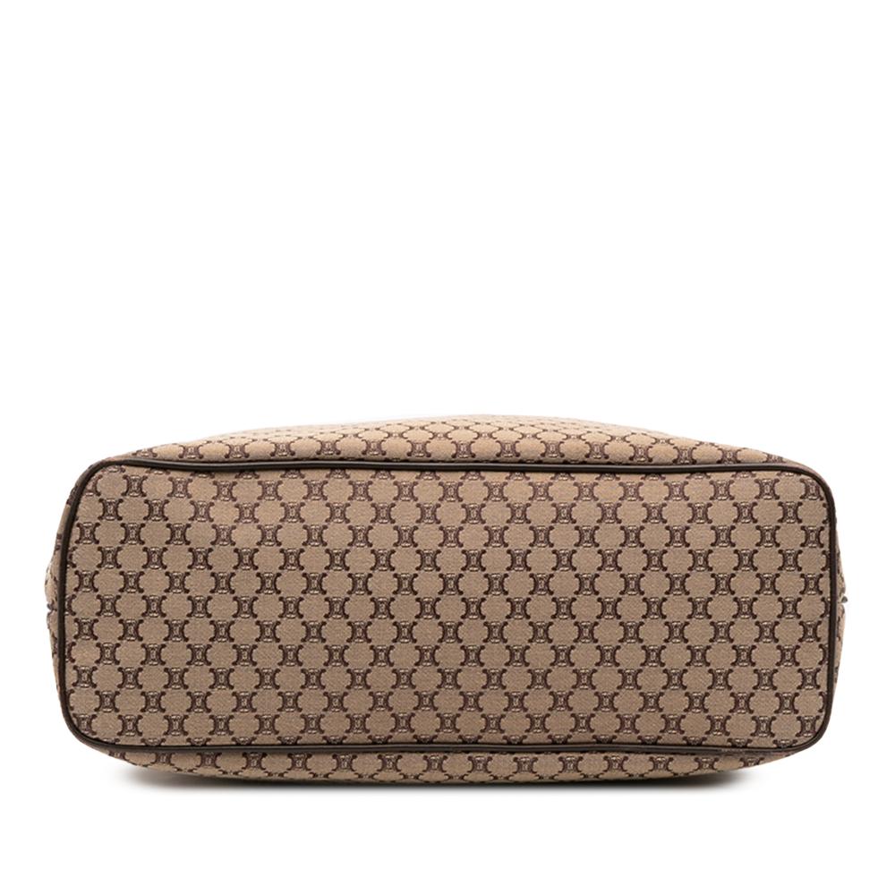 Celine B Celine Brown Beige Canvas Fabric Macadam Tote China