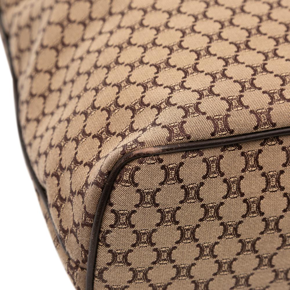 Celine B Celine Brown Beige Canvas Fabric Macadam Tote China