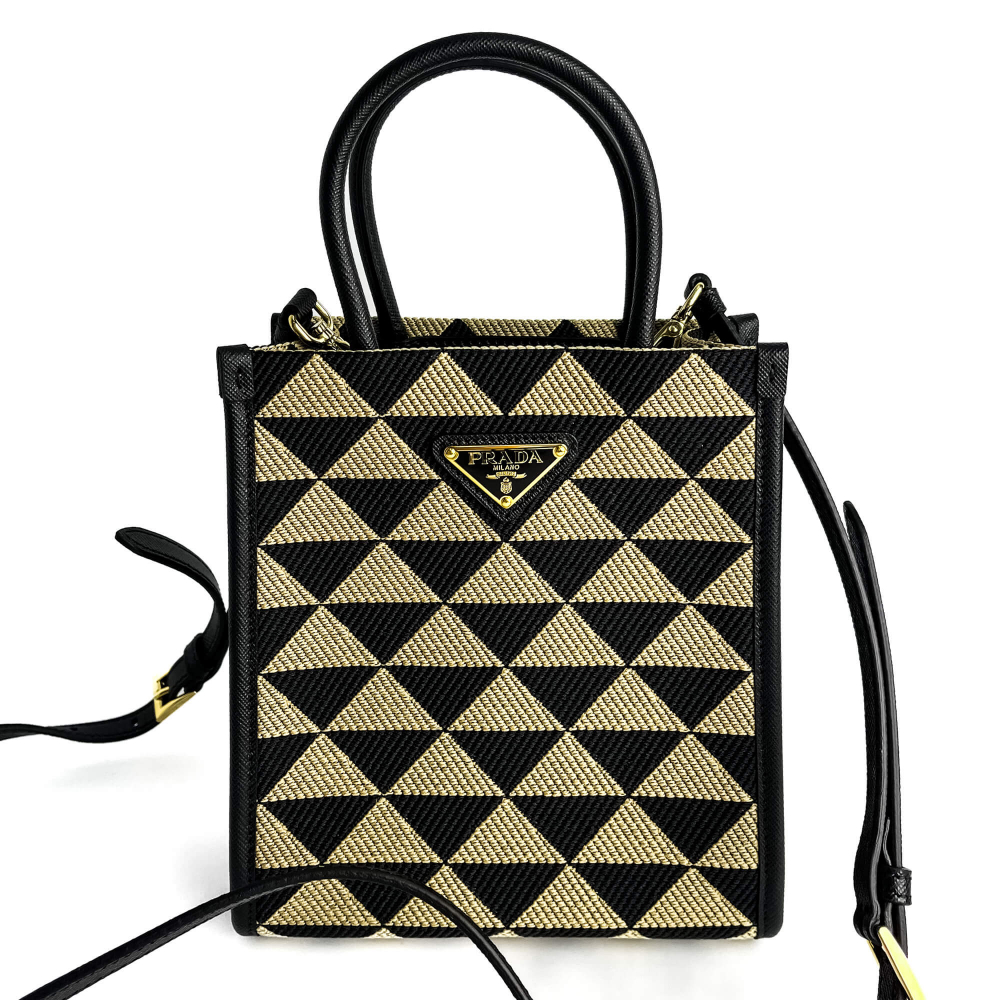 Prada Mini Polyester 2-Ways Crossbody Bicolor