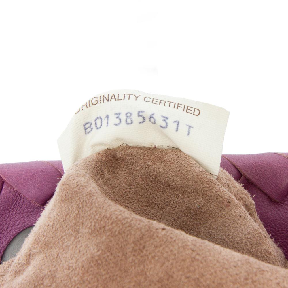 Bottega Veneta B Bottega Veneta Purple Dark Purple Nappa Leather Leather Nappa Intrecciato Duo Shoulder Bag Italy
