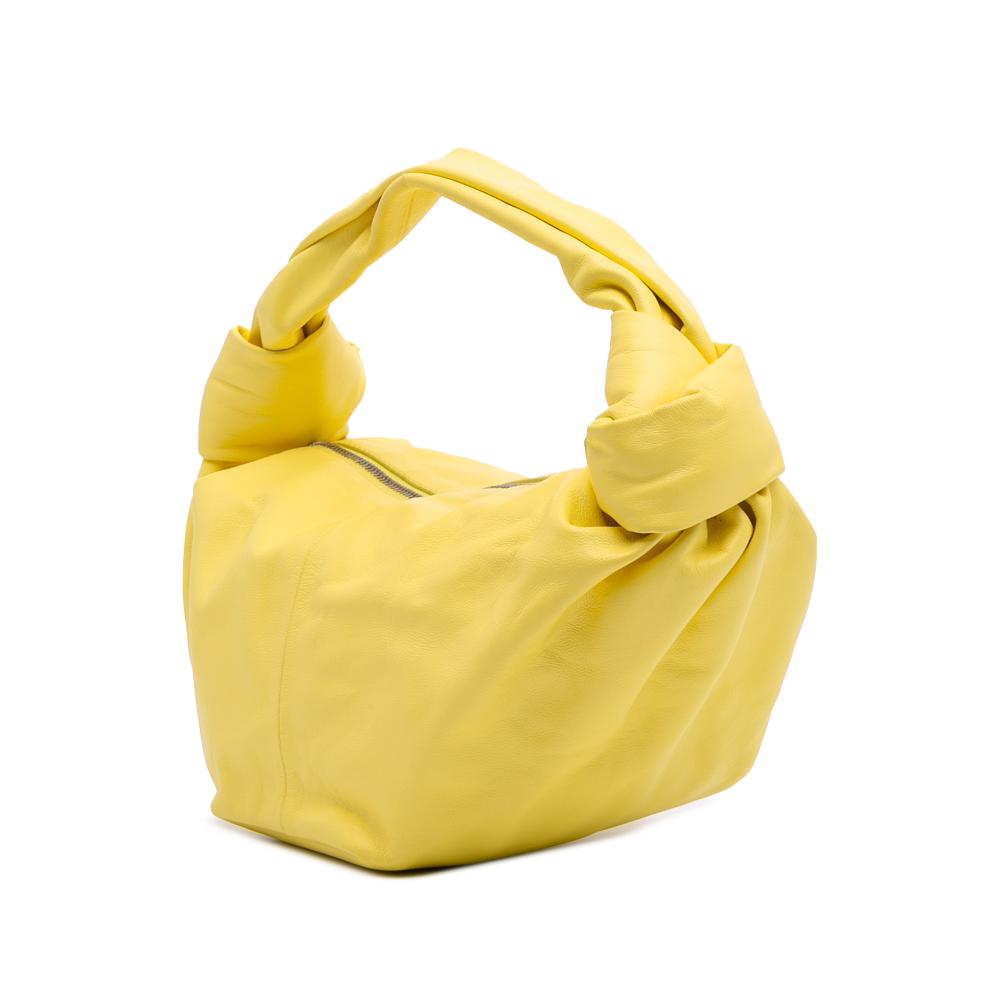 Bottega Veneta B Bottega Veneta Yellow Calf Leather Mini skin Double Knot Italy