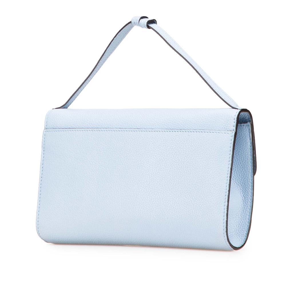 Gucci B Gucci Blue Light Blue Calf Leather Small Zumi Satchel Italy