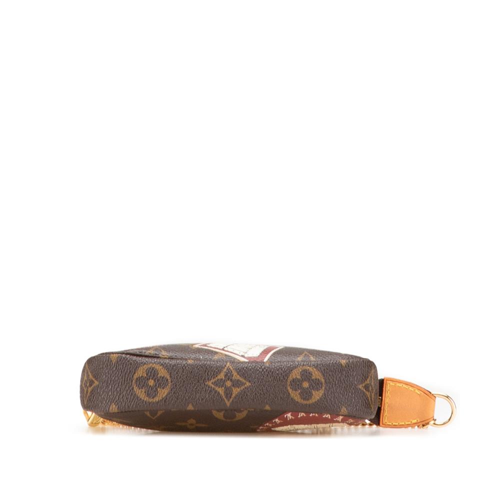 Louis Vuitton AB Louis Vuitton Brown Monogram Canvas Canvas Monogram Patch Mini Pochette Accessoires France