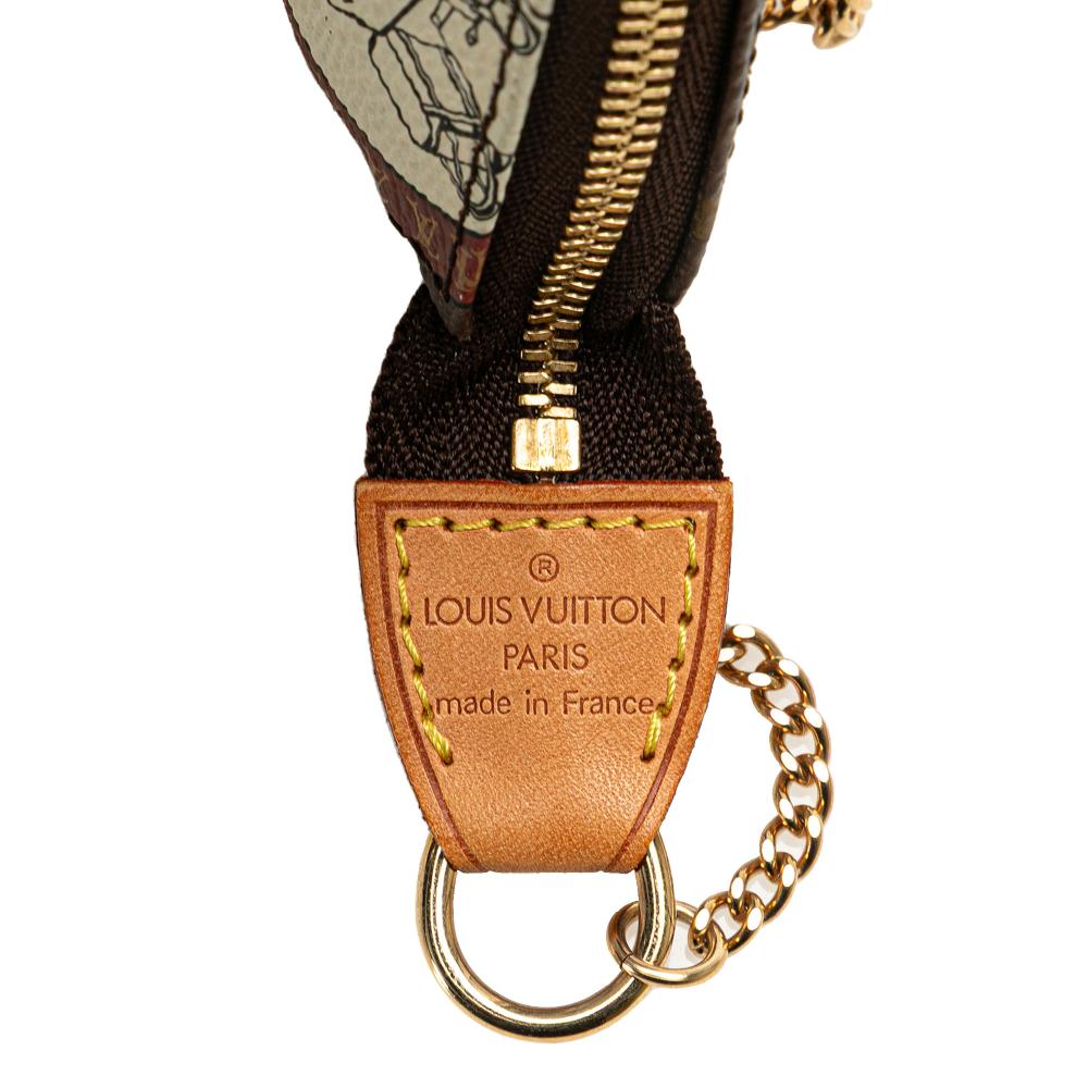 Louis Vuitton AB Louis Vuitton Brown Monogram Canvas Canvas Monogram Patch Mini Pochette Accessoires France