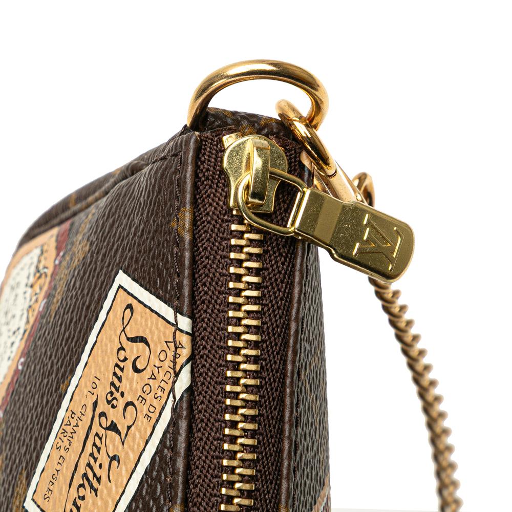 Louis Vuitton AB Louis Vuitton Brown Monogram Canvas Canvas Monogram Patch Mini Pochette Accessoires France