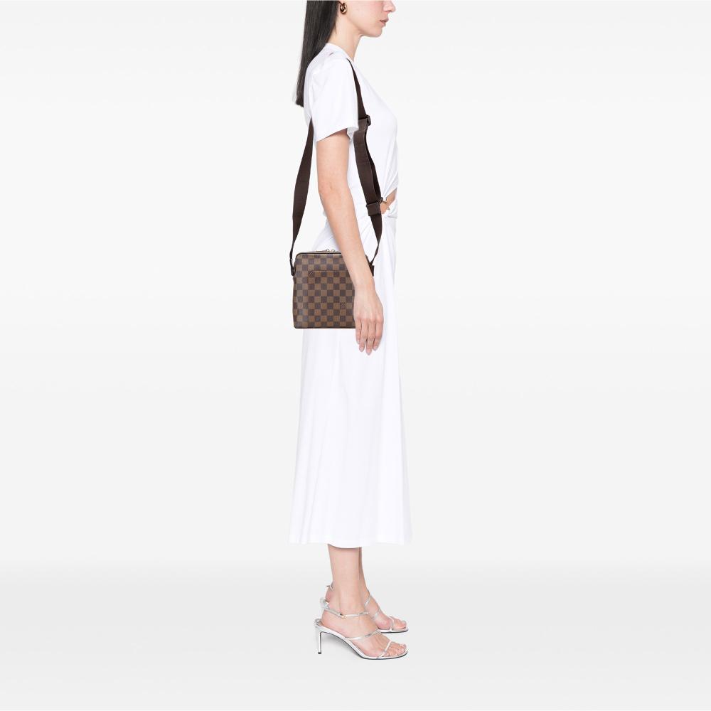 Louis Vuitton B Louis Vuitton Brown Damier Canvas Canvas Damier Ebene Olav PM France