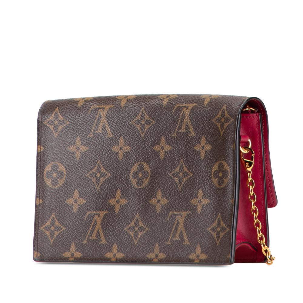 Louis Vuitton B Louis Vuitton Brown Monogram Canvas Canvas Monogram Flore Wallet On Chain France