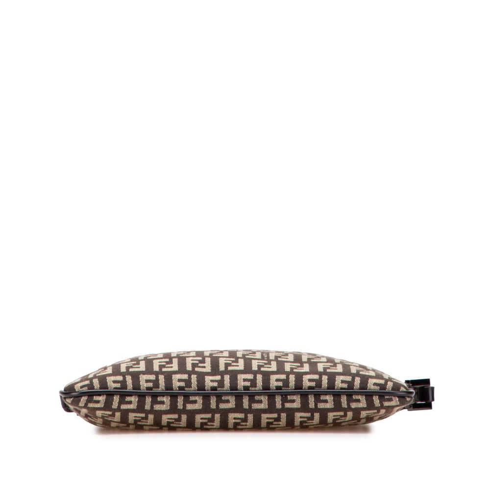 Fendi B Fendi Brown Dark Brown Canvas Fabric Zucchino Crossbody Italy