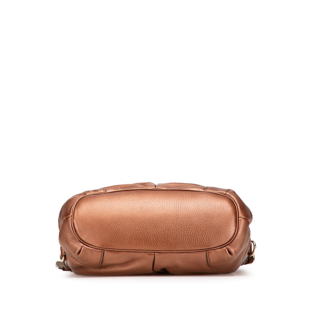 Gucci AB Gucci Brown Bronze Calf Leather skin Sukey Satchel Italy