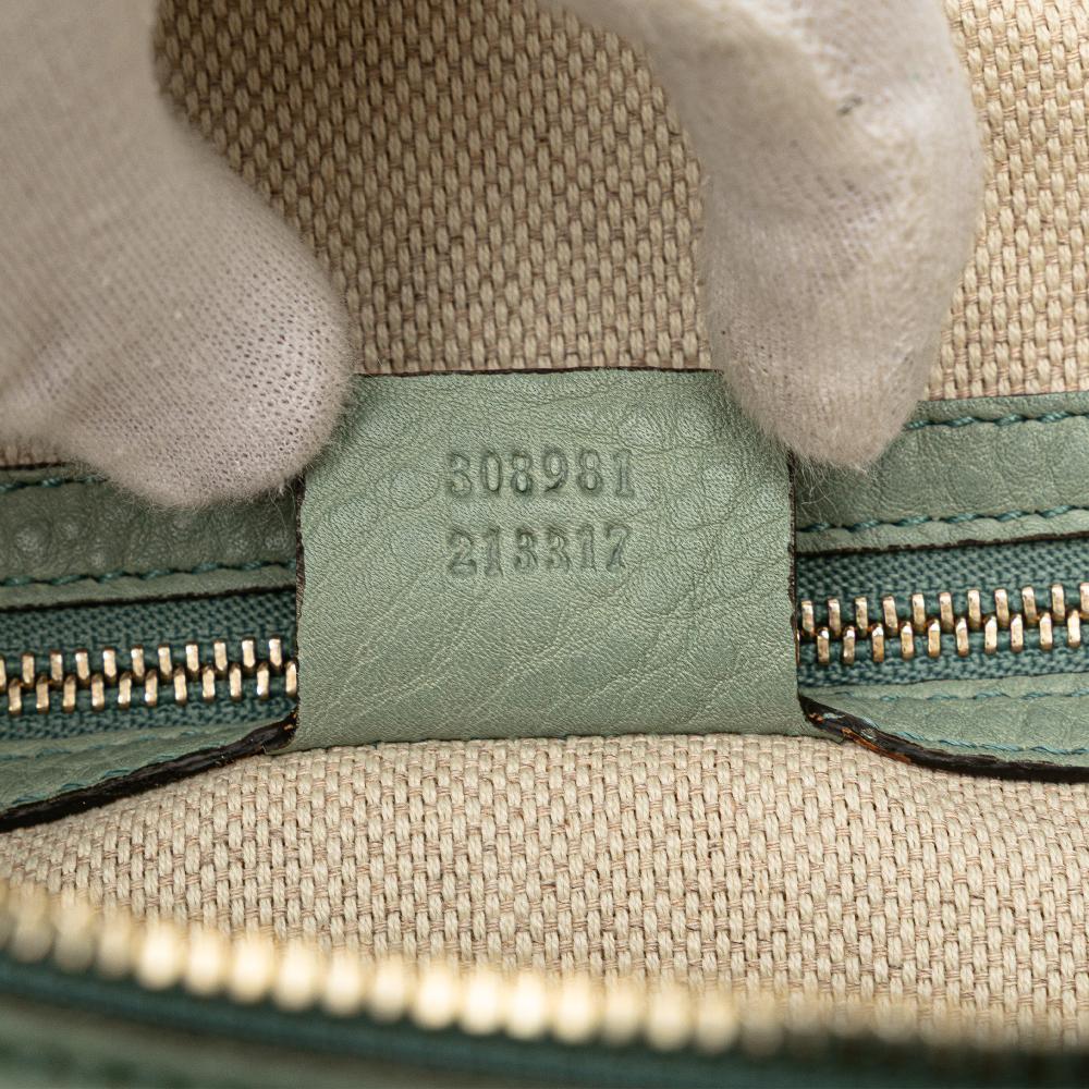 Gucci B Gucci Blue Light Blue Calf Leather Soho Chain Shoulder Bag Italy