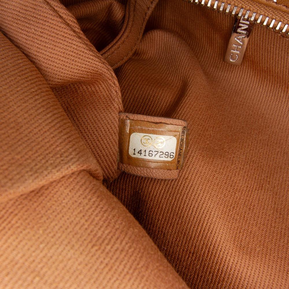 Chanel B Chanel Brown Nude Calf Leather Large Quilted Iridescent skin VIP Tote Italy