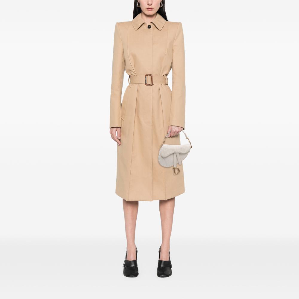 Christian Dior AB Dior White Canvas Fabric Mini Oblique Saddle Bag Italy