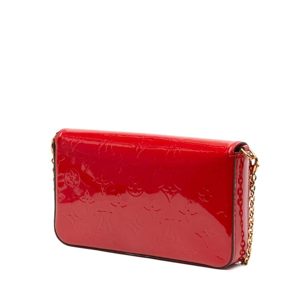 Louis Vuitton B Louis Vuitton Red Vernis Leather Leather Monogram Vernis Pochette Felicie France