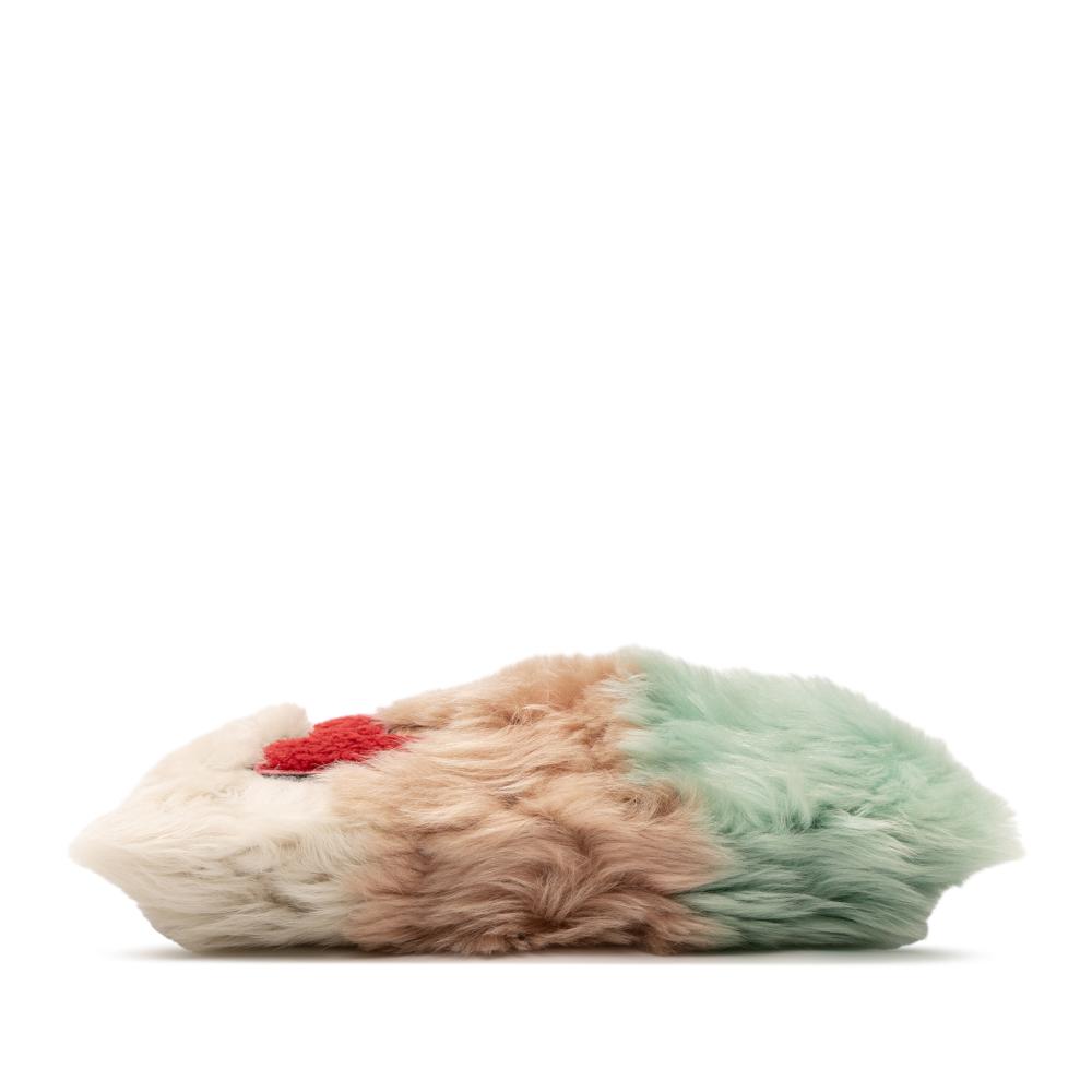 Miu Miu AB Miu Miu Multi Fur Natural Material Montone Stripe Crossbody Italy