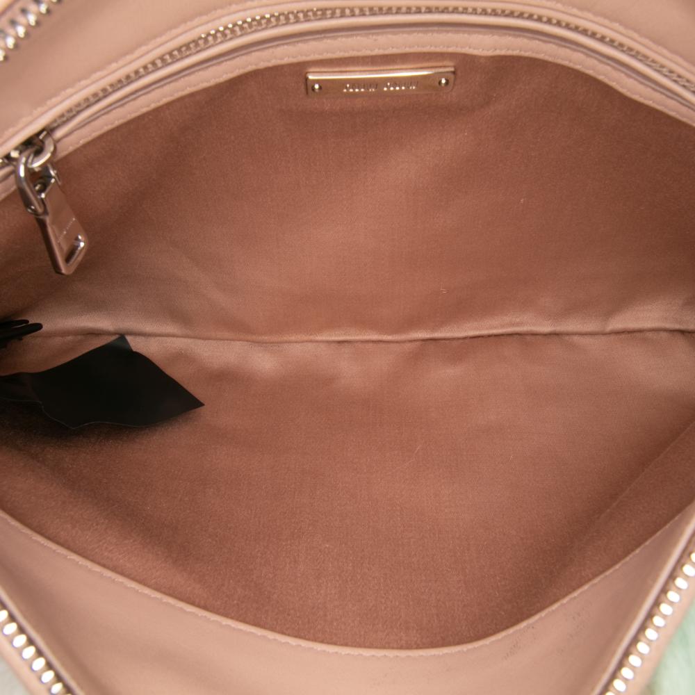 Miu Miu AB Miu Miu Multi Fur Natural Material Montone Stripe Crossbody Italy