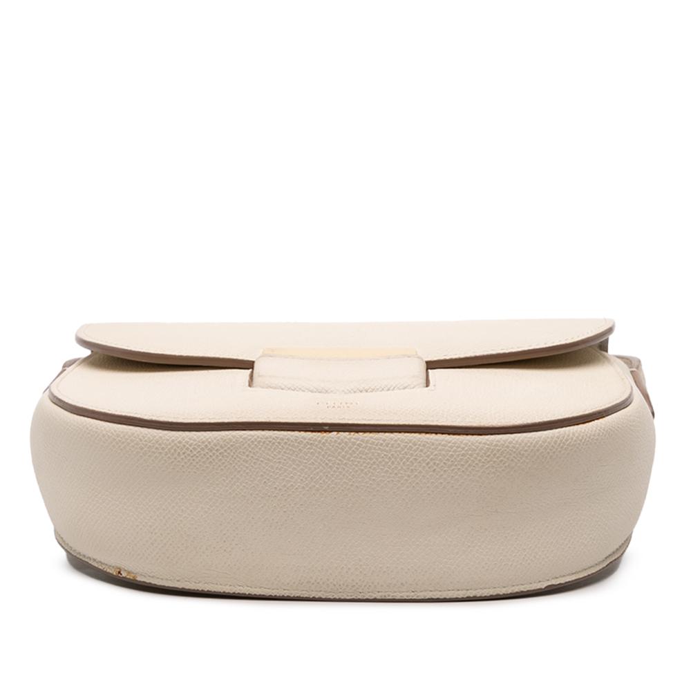 Celine B Celine White Calf Leather Small Grained skin Trotteur Crossbody Italy