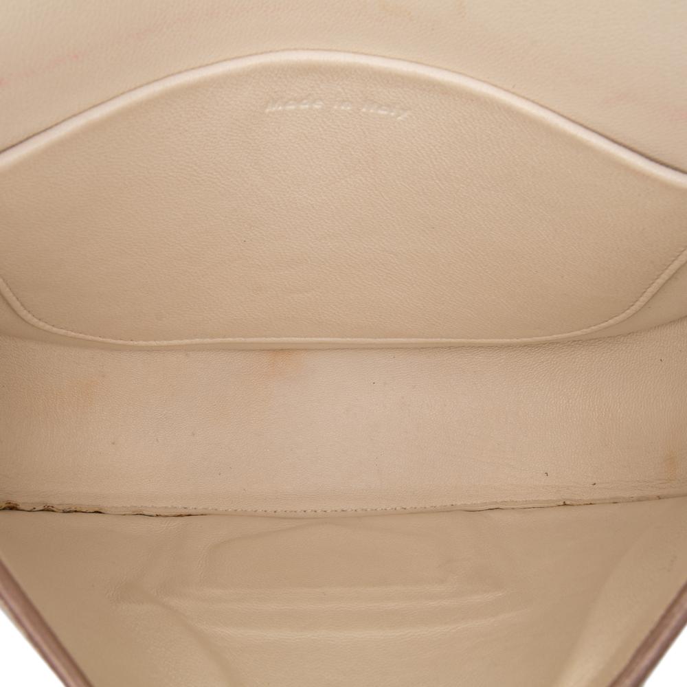 Celine B Celine White Calf Leather Small Grained skin Trotteur Crossbody Italy