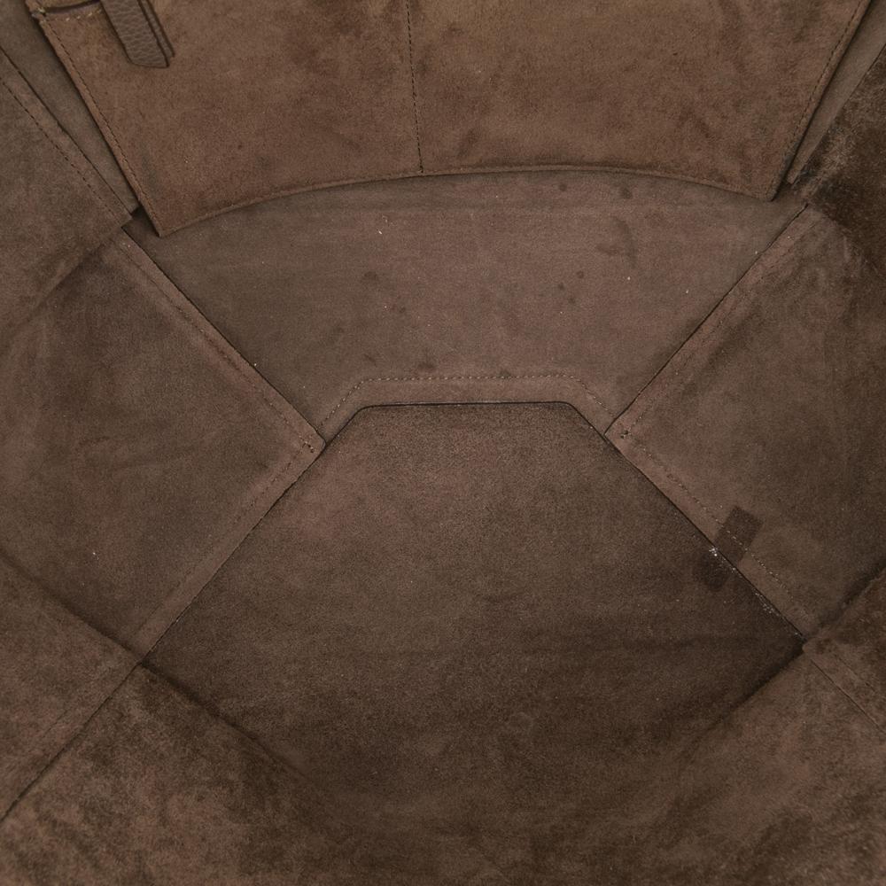 Celine B Celine Brown Taupe Calf Leather Small Phantom Cabas Tote Italy