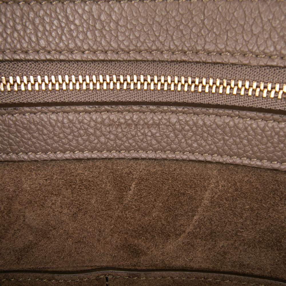 Celine B Celine Brown Taupe Calf Leather Small Phantom Cabas Tote Italy