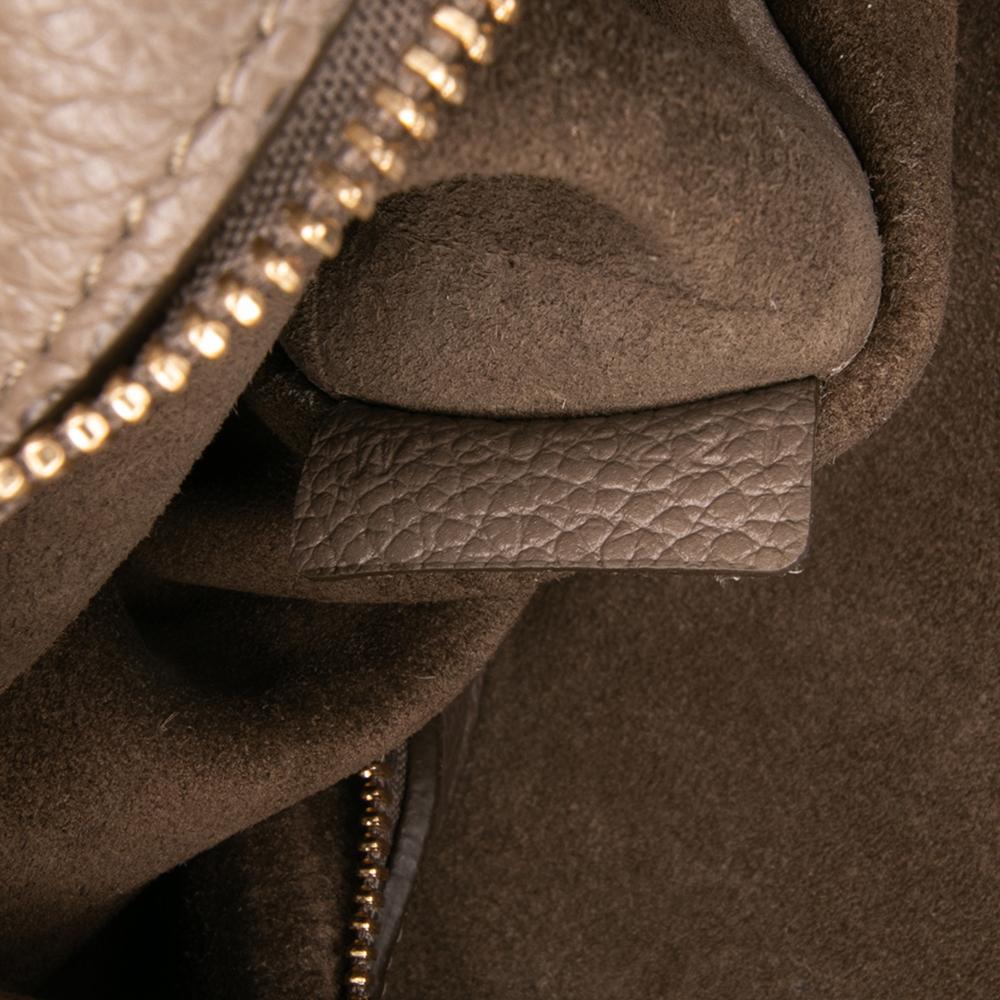 Celine B Celine Brown Taupe Calf Leather Small Phantom Cabas Tote Italy